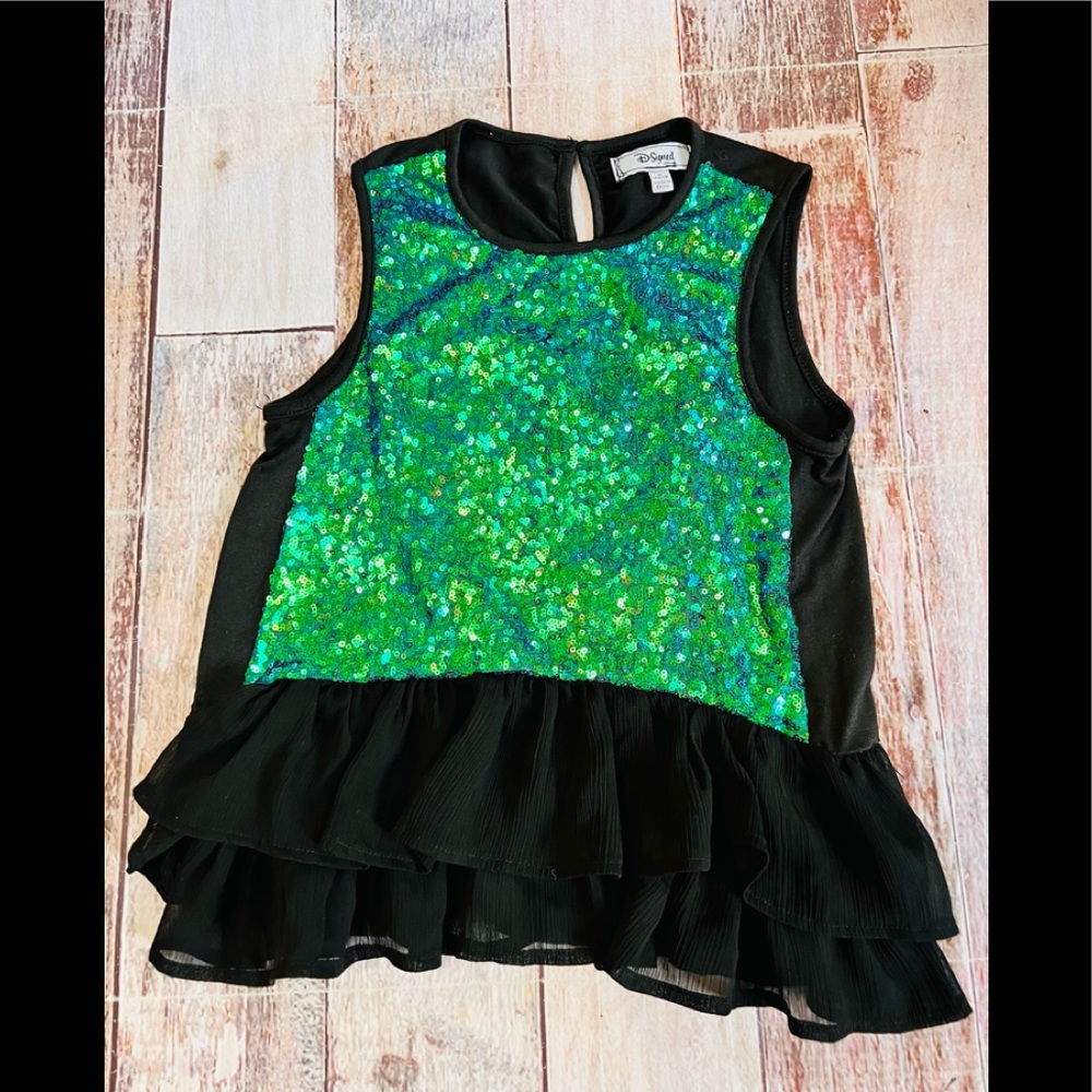 Disney Descendants Uma d-signed blue green sequin shirt size‎ M